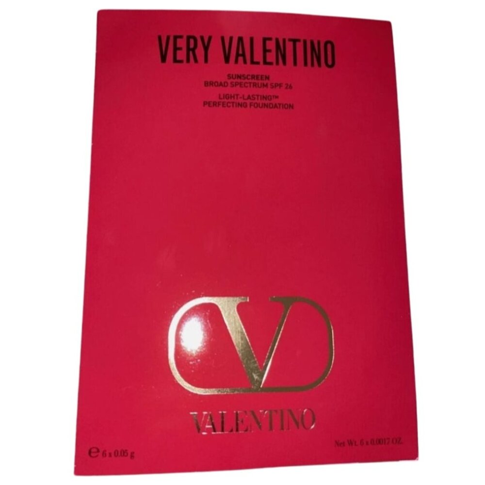 Very Valentino Light Lasting Perfecting Foundation Sunscreen Sample Card 6 Shade